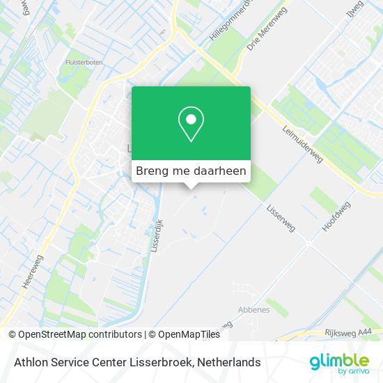 Athlon Service Center Lisserbroek kaart