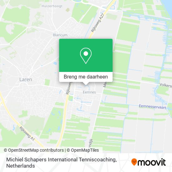 Michiel Schapers International Tenniscoaching kaart