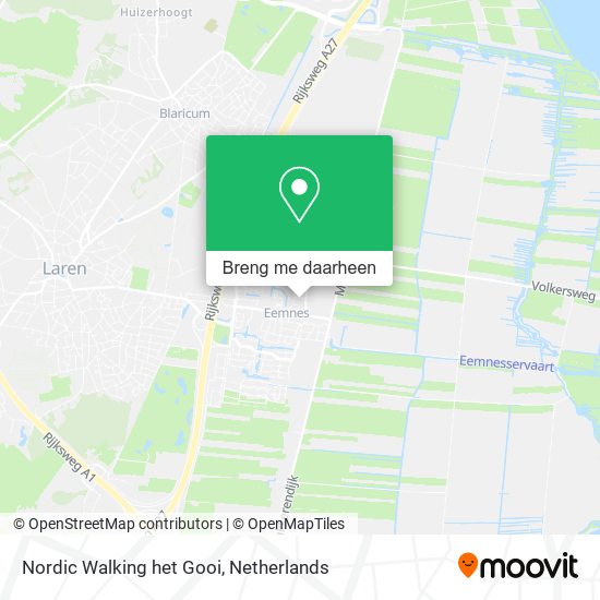 Nordic Walking het Gooi kaart