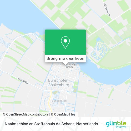 Naaimachine en Stoffenhuis de Schans kaart