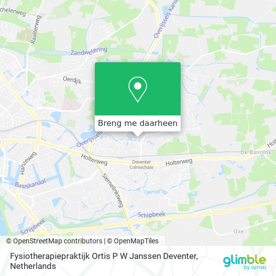 Fysiotherapiepraktijk Ortis P W Janssen Deventer kaart