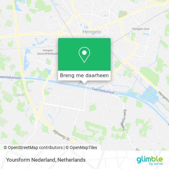 Youniform Nederland kaart