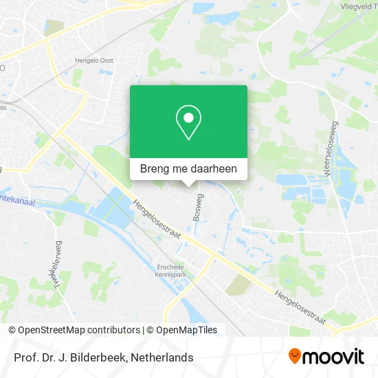 Prof. Dr. J. Bilderbeek kaart