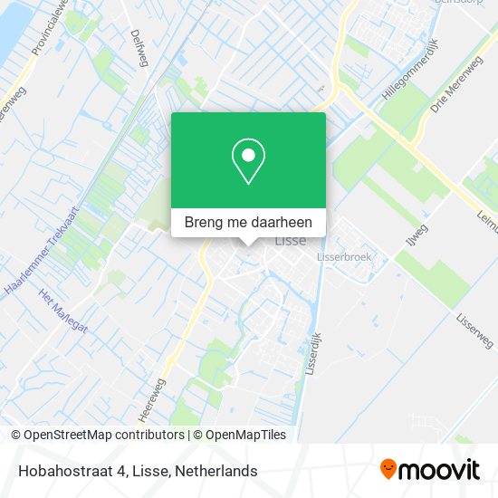 Hobahostraat 4, Lisse kaart