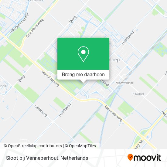 Sloot bij Venneperhout kaart