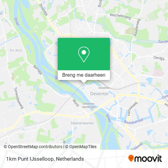 1km Punt IJsselloop kaart