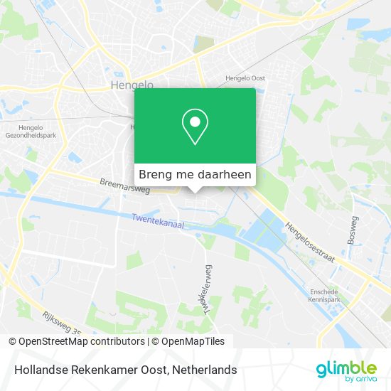 Hollandse Rekenkamer Oost kaart