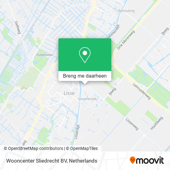 Wooncenter Sliedrecht BV kaart