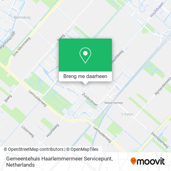 Gemeentehuis Haarlemmermeer Servicepunt kaart