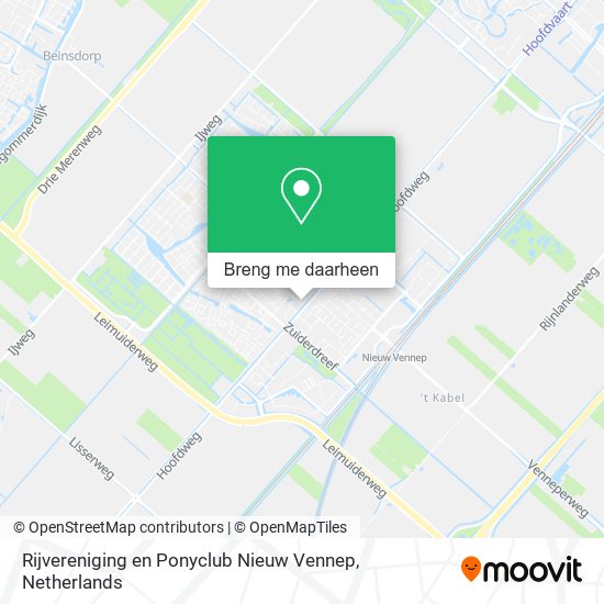 Rijvereniging en Ponyclub Nieuw Vennep kaart