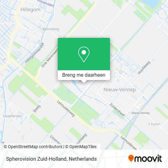 Spherovision Zuid-Holland kaart