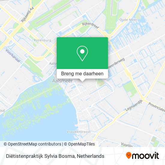 Diëtistenpraktijk Sylvia Bosma kaart