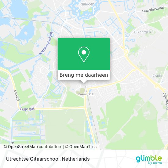 Utrechtse Gitaarschool kaart