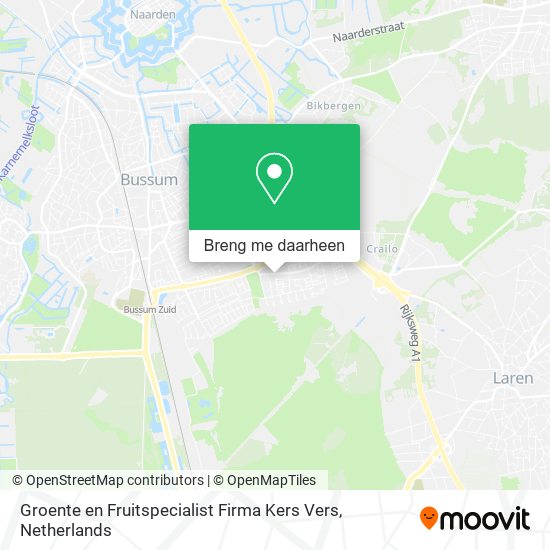 Groente en Fruitspecialist Firma Kers Vers kaart