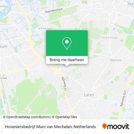 Hoveniersbedrijf Marc van Mechelen kaart