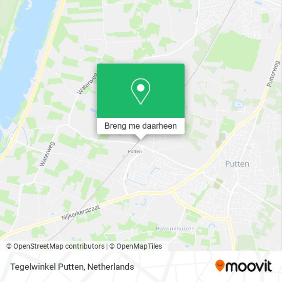 Tegelwinkel Putten kaart