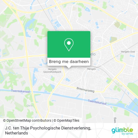 J.C. ten Thije Psychologische Dienstverlening kaart