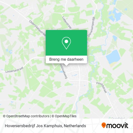 Hoveniersbedrijf Jos Kamphuis kaart