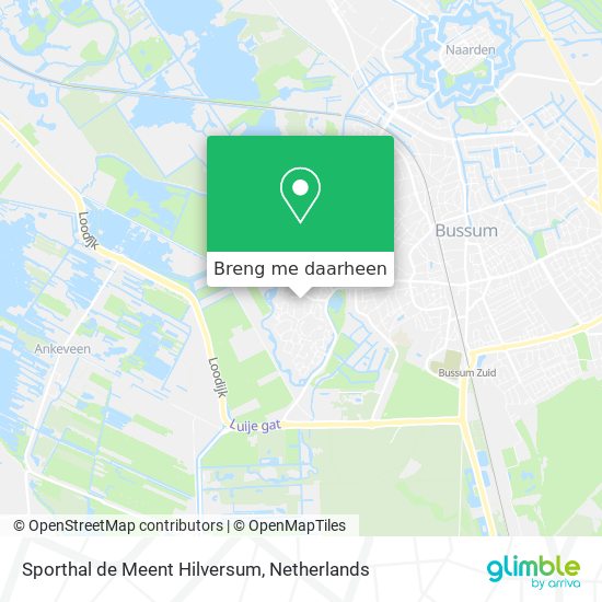 Sporthal de Meent Hilversum kaart