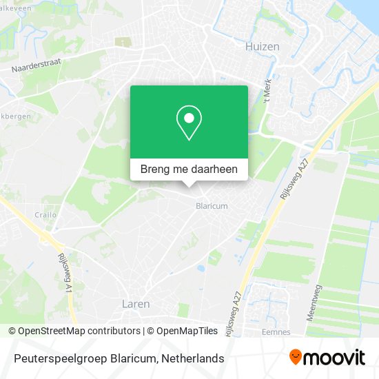 Peuterspeelgroep Blaricum kaart