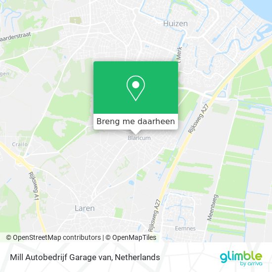 Mill Autobedrijf Garage van kaart