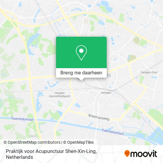 Praktijk voor Acupunctuur Shen-Xin-Ling kaart