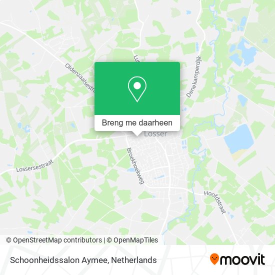 Schoonheidssalon Aymee kaart