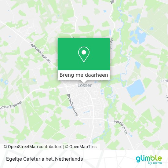 Egeltje Cafetaria het kaart