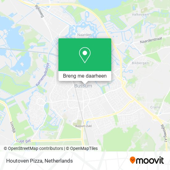 Houtoven Pizza kaart