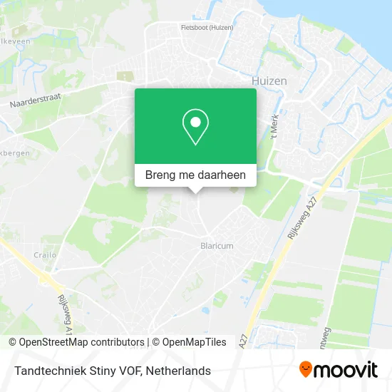 Tandtechniek Stiny VOF kaart