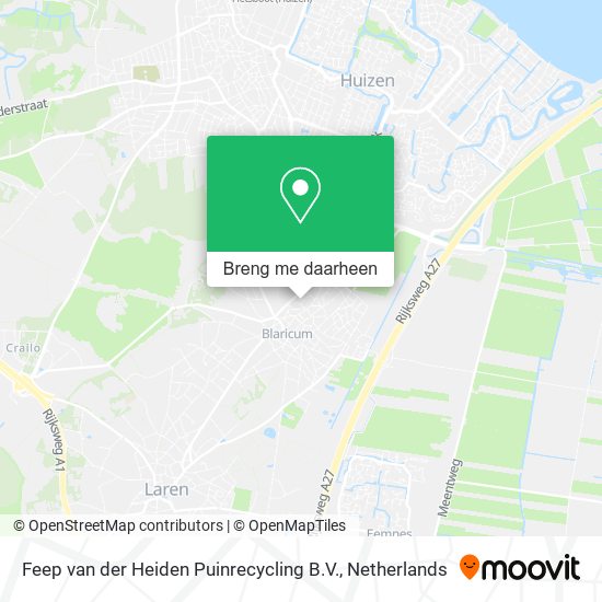 Feep van der Heiden Puinrecycling B.V. kaart