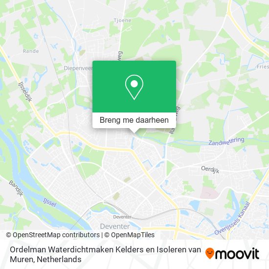 Ordelman Waterdichtmaken Kelders en Isoleren van Muren kaart