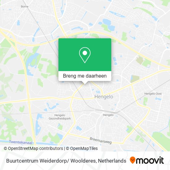 Buurtcentrum Weiderdorp/ Woolderes kaart