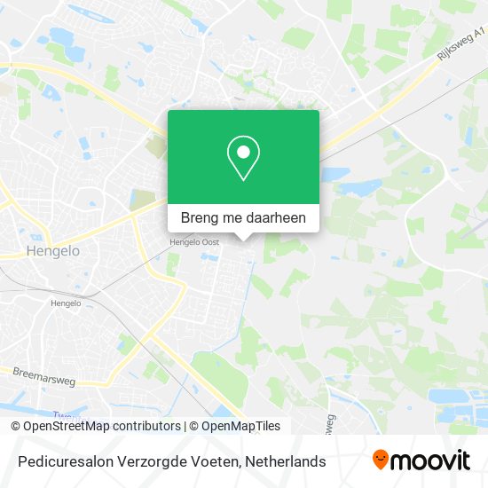 Pedicuresalon Verzorgde Voeten kaart