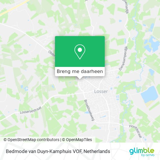 Bedmode van Duyn-Kamphuis VOF kaart