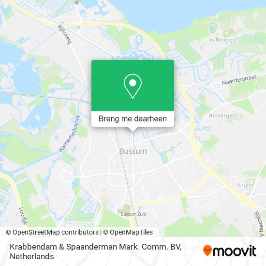Krabbendam & Spaanderman Mark. Comm. BV kaart