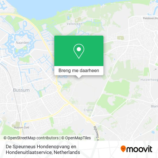 De Speurneus Hondenopvang en Hondenuitlaatservice kaart