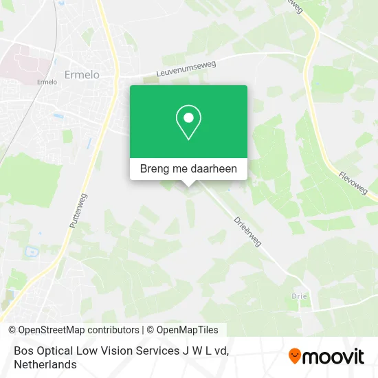 Bos Optical Low Vision Services J W L vd kaart
