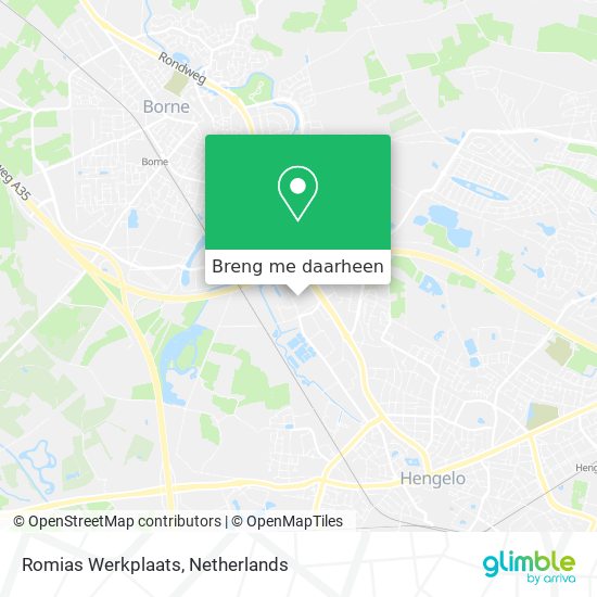 Romias Werkplaats kaart