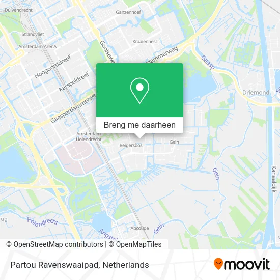 Partou Ravenswaaipad kaart