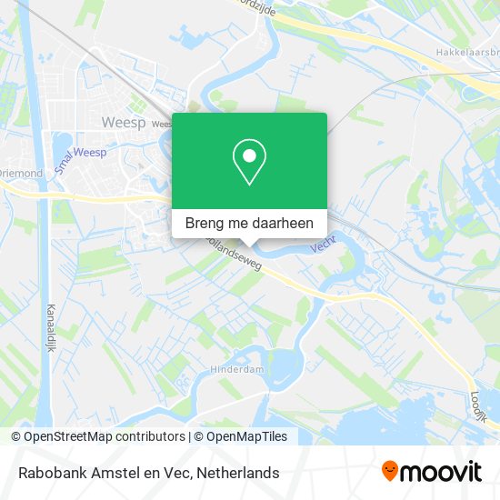 Rabobank Amstel en Vec kaart