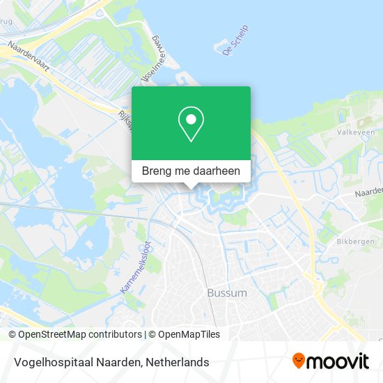 Vogelhospitaal Naarden kaart