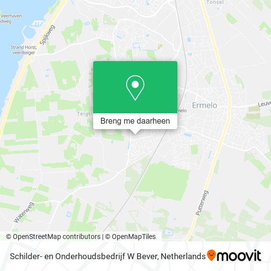 Schilder- en Onderhoudsbedrijf W Bever kaart