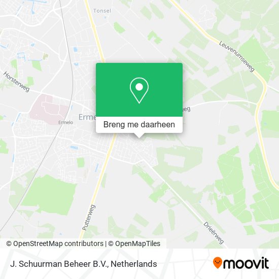 Hoe gaan naar J. Schuurman Beheer B.V. in Ermelo via Bus of Trein?