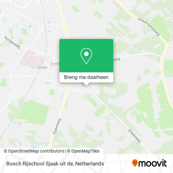 Bosch Rijschool Sjaak uit de kaart
