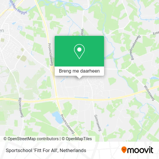 Sportschool 'Fitt For All' kaart