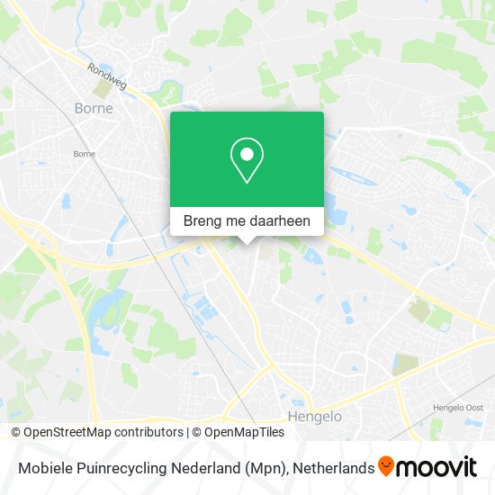 Mobiele Puinrecycling Nederland (Mpn) kaart