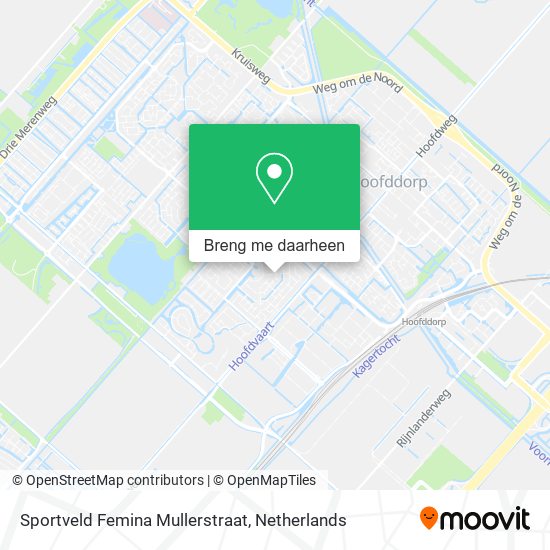 Sportveld Femina Mullerstraat kaart