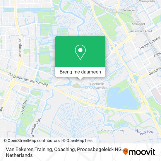 Van Eekeren Training, Coaching, Procesbegeleid-ING kaart