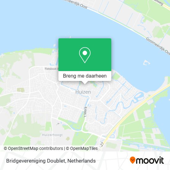 Bridgevereniging Doublet kaart